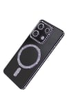 Mey İthalat®   Redmi 13C Joke Simli Magneticsafe Kılıf - Derin Mor