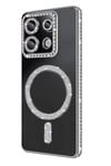 Mey İthalat®   Redmi 13C Joke Simli Magneticsafe Kılıf - Gümüş