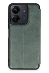Mey İthalat®   Redmi 13C Kılıf Flip Cover - Koyu Yeşil
