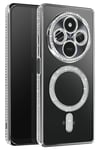 Mey İthalat®   Redmi 14C Joke Simli Magneticsafe Kılıf - Gümüş
