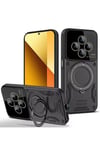 Mey İthalat®   Redmi 14C Kılıf Joy Lens Standlı Kapak - Siyah