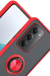 Mey İthalat®   Redmi 15 4G Montreal Yüzüklü Silikon Kapak - Kırmızı