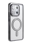 Mey İthalat®   Redmi 15C 4G Joke Simli Magneticsafe Kılıf - Siyah