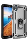 Mey İthalat®   Redmi 7A Kılıf Sofya Yüzüklü Silikon Kapak - Gümüş