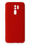Mey İthalat®   Redmi 9 Kılıf Nano içi Kadife Silikon - Kırmızı