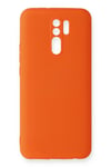 Mey İthalat®   Redmi 9 Kılıf Nano içi Kadife Silikon - Turuncu