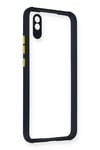 Mey İthalat®   Redmi 9A Kılıf Miami Şeffaf Silikon - Lacivert