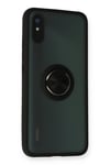 Mey İthalat®   Redmi 9A Kılıf Montreal Yüzüklü Silikon Kapak - Siyah