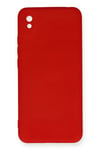 Mey İthalat®   Redmi 9A Kılıf Nano içi Kadife Silikon - Kırmızı