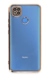Mey İthalat®   Redmi 9C Kılıf  Lensli Silikon - Gold