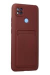 Mey İthalat®   Redmi 9C Kılıf Kelvin Kartvizitli Silikon - Bordo