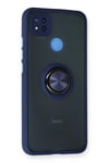 Mey İthalat®   Redmi 9C Kılıf Montreal Yüzüklü Silikon Kapak - Lacivert