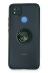 Mey İthalat®   Redmi 9C Kılıf Montreal Yüzüklü Silikon Kapak - Yeşil