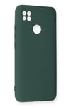 Mey İthalat®   Redmi 9C Kılıf Nano içi Kadife Silikon - Koyu Yeşil