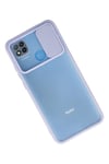 Mey İthalat®   Redmi 9C Kılıf Palm Buzlu Kamera Sürgülü Silikon - Lila