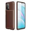 Mey İthalat®   Redmi 9T Kılıf Auto Focus Karbon Kapak - Kahverengi