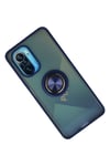 Mey İthalat®   Redmi K40 Kılıf Montreal Yüzüklü Silikon Kapak - Lacivert