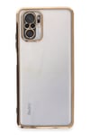 Mey İthalat®   Redmi Note 10 Kılıf  Lensli Silikon - Gold