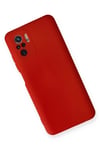 Mey İthalat®   Redmi Note 10 Kılıf Nano içi Kadife Silikon - Kırmızı