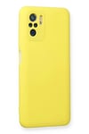 Mey İthalat®   Redmi Note 10 Kılıf Nano içi Kadife Silikon - Sarı