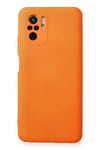 Mey İthalat®   Redmi Note 10 Kılıf Nano içi Kadife Silikon - Turuncu