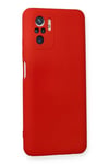 Mey İthalat®   Redmi Note 10 Kılıf Nano içi Kadife Silikon - Kırmızı