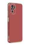 Mey İthalat®   Redmi Note 10 Kılıf Volet Silikon - Kırmızı