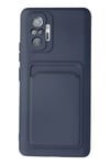 Mey İthalat®   Redmi Note 10 Pro Kılıf Kelvin Kartvizitli Silikon - Lacivert