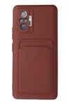 Mey İthalat®   Redmi Note 10 Pro Kılıf Kelvin Kartvizitli Silikon - Bordo