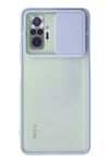 Mey İthalat®   Redmi Note 10 Pro Kılıf Palm Buzlu Kamera Sürgülü Silikon - Lila