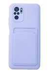Mey İthalat®   Redmi Note 10S Kılıf Kelvin Kartvizitli Silikon - Lila