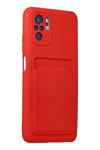 Mey İthalat®   Redmi Note 10S Kılıf Kelvin Kartvizitli Silikon - Kırmızı