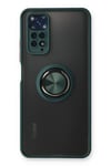 Mey İthalat®   Redmi Note 11 Kılıf Montreal Yüzüklü Silikon Kapak - Yeşil