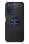 Mey İthalat®   Redmi Note 11 Kılıf Montreal Yüzüklü Silikon Kapak - Lacivert