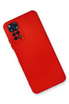 Mey İthalat®   Redmi Note 11 Kılıf Nano içi Kadife Silikon - Kırmızı