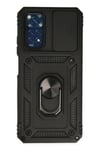 Mey İthalat®   Redmi Note 11 Kılıf Pars Lens Yüzüklü Silikon - Siyah