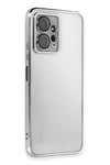 Mey İthalat®   Redmi Note 12 4G Kılıf  Lensli Silikon - Gümüş