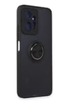 Mey İthalat®   Redmi Note 12 4G Kılıf Montreal Yüzüklü Silikon Kapak - Siyah