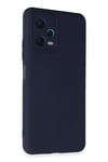 Mey İthalat®   Redmi Note 12 5G Kılıf Nano içi Kadife Silikon - Lacivert