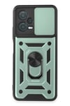 Mey İthalat®   Redmi Note 12 5G Kılıf Pars Lens Yüzüklü Silikon - Yeşil