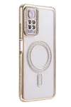 Mey İthalat®   Redmi Note 12 Pro 4G Joke Simli Magneticsafe Kılıf - Gold