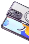 Mey İthalat®   Redmi Note 12 Pro 4G Joke Simli Magneticsafe Kılıf - Derin Mor