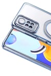 Mey İthalat®   Redmi Note 12 Pro 4G Joke Simli Magneticsafe Kılıf - Mavi