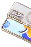 Mey İthalat®   Redmi Note 12 Pro 4G Joke Simli Magneticsafe Kılıf - Gold