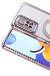 Mey İthalat®   Redmi Note 12 Pro 4G Joke Simli Magneticsafe Kılıf - Pembe