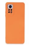 Mey İthalat®   Redmi Note 12 Pro 4G Kılıf Nano içi Kadife Silikon - Turuncu