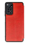 Mey İthalat®   Redmi Note 12 Pro 4G Kılıf Flip Cover - Kırmızı