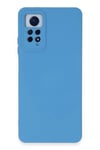 Mey İthalat®   Redmi Note 12 Pro 4G Kılıf Nano içi Kadife Silikon - Mavi