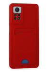 Mey İthalat®   Redmi Note 12 Pro 4G Kılıf Kelvin Kartvizitli Silikon - Kırmızı