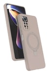 Mey İthalat®   Redmi Note 12 Pro 4G Regal Magsafe Standlı Kapak - Çöl Titanyum